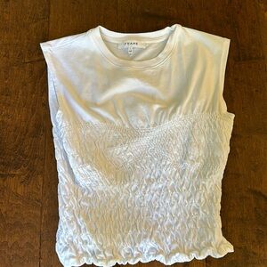 White rouched FRAME top - like brand new